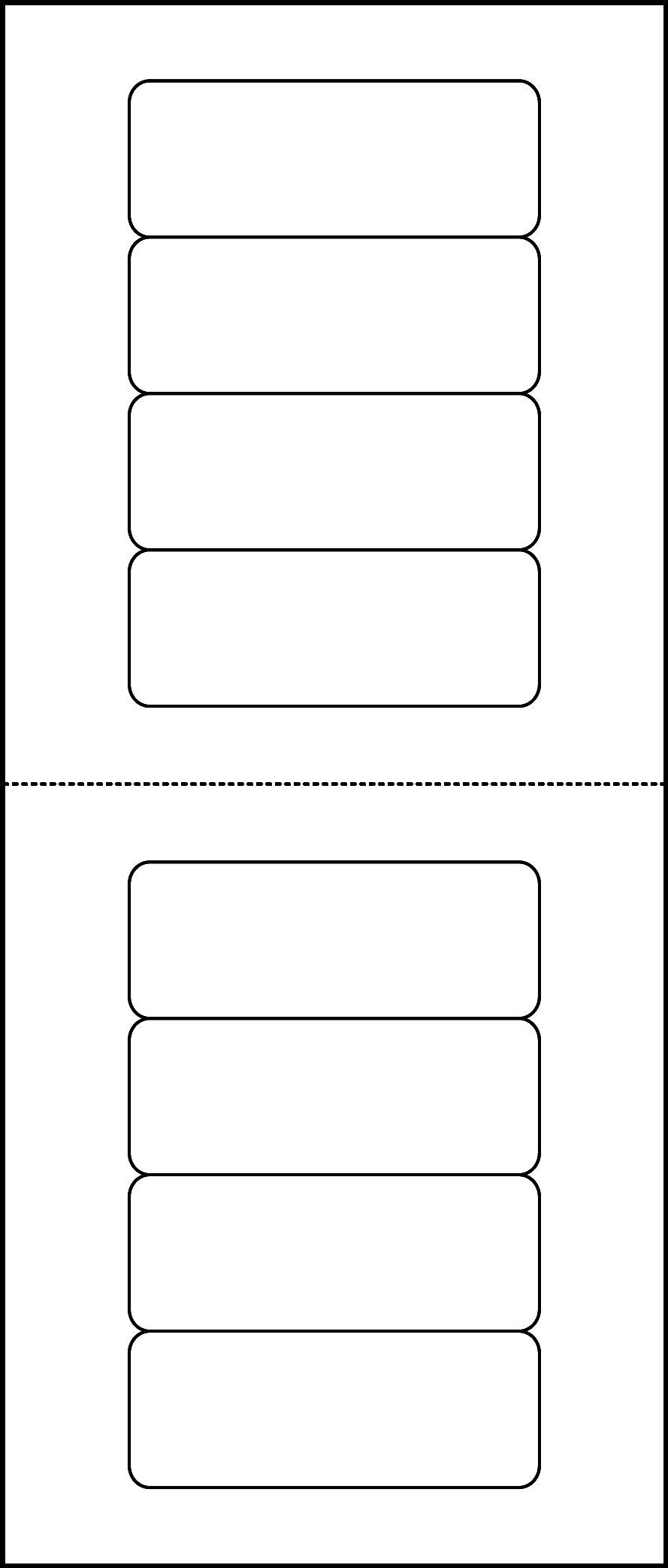 Avery Mini-Sheets Laser/Inkjet Address Labels, 1" x 2-5/8", White, 200 Labels/Pack (2160)