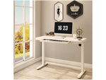 FlexiSpot EW8 48"W Rectangular Adjustable Metal Standing Desk, White (EW8W)