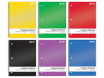 Better Office 3-Subject Notebooks, 8" x 10.5", College Ruled, 120 Sheets, 6/Pack (25736-6PK)