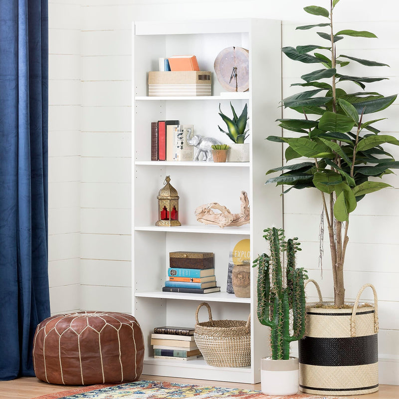 South Shore Axess 5-Shelf Bookcase, Pure White (7250768C)