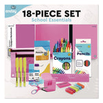 Enday Back to School Supplies Kit for Grades K-5, Pink (1315)