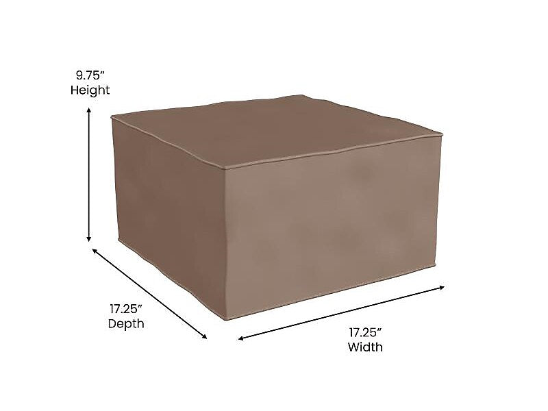 Flash Furniture Bright Beginnings Vinyl Modular Classroom 1-Seater Ottoman, Brown (MK-KE15679-GG)