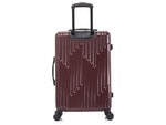 InUSA Drip 24" Hardside Suitcase, 4-Wheeled Spinner, TSA Checkpoint Friendly, Wine (IUDRI00M-WIN)