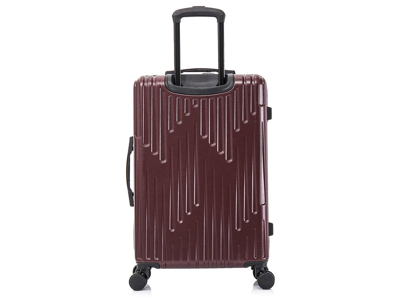 InUSA Drip 24" Hardside Suitcase, 4-Wheeled Spinner, TSA Checkpoint Friendly, Wine (IUDRI00M-WIN)