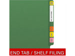 Medical Arts Press Reinforced End Tab File Folder, Straight Cut, Letter-Size, Green, 250/Carton (S-01502-GRN-B)