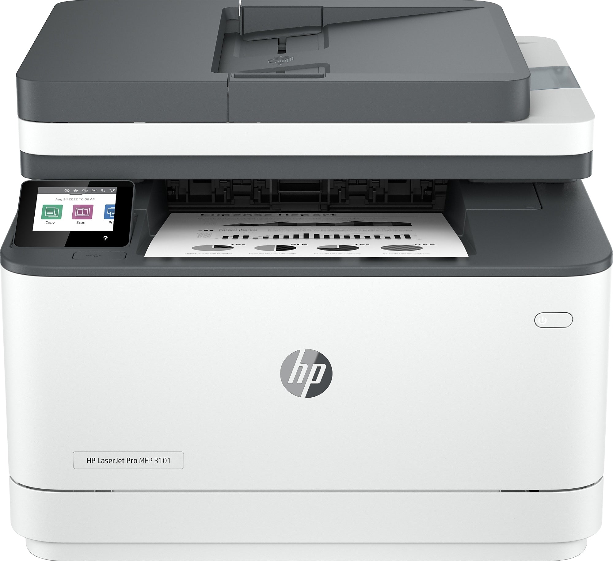 HP LaserJet Pro MFP 3101fdw Wireless Black & White All-in-One Laser Printer, Print, Scan, Copy, Fax, Best for Office (3G628F)