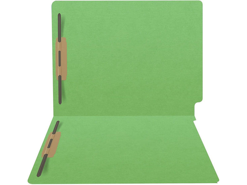 Medical Arts Press Heavy-Duty End Tab File Folder, Straight Cut, Letter-Size, Green, 40/Box (S-09459-GRN)