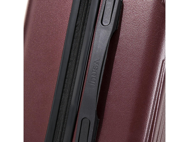 InUSA Drip 24" Hardside Suitcase, 4-Wheeled Spinner, TSA Checkpoint Friendly, Wine (IUDRI00M-WIN)