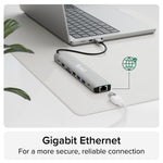 Plugable 9-Port USB-C Hub, Gray (USBC-9IN1E)