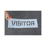 Accuform Parking Lot Stencil, VISITOR, 4" Letters, Plastic (FMS245)