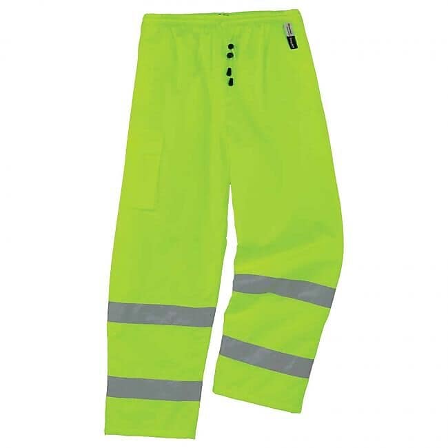 Ergodyne GloWear 8925 High Visibility Pants, ANSI Class E, Lime, Medium (24453)