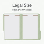 Pendaflex Pressboard Classification Folder, 2" Expansion, Legal Size, Gray Green, 25/Box (1006938)