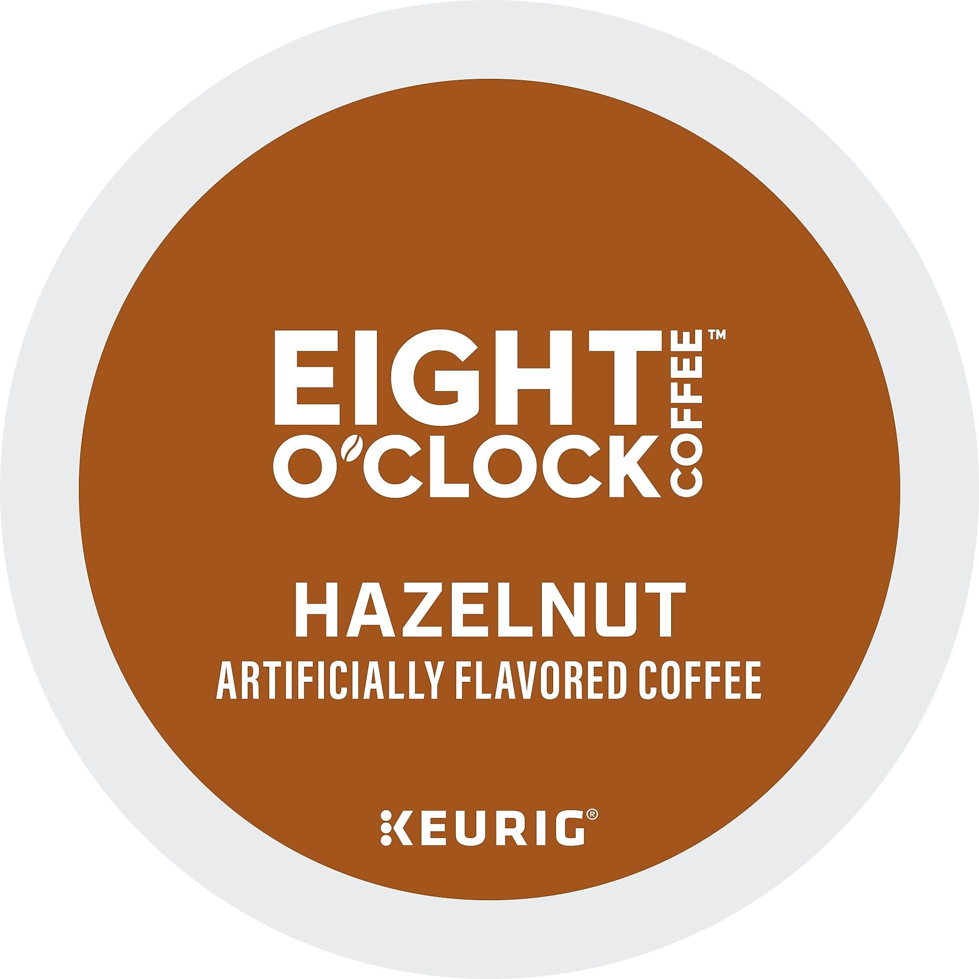 Eight O'Clock Hazelnut Coffee Keurig® K-Cup® Pods, Medium Roast, 96/Carton (64060)