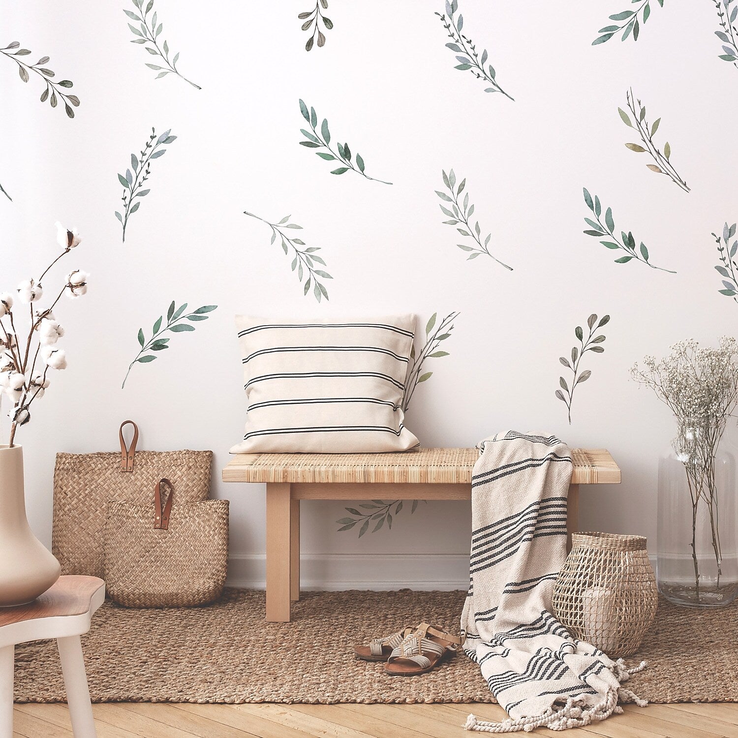 York Wallcoverings Country Leaves Retro Decals, Botanical (RMK4581SCS)