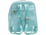 McKlein MOLINE Leather Laptop Backpack, Small, Aqua Blue (99668)
