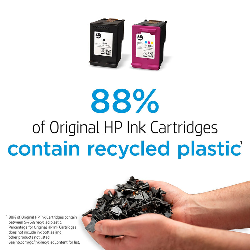 HP 65XL/65 Black High Yield and Tri-Color Standard Yield Ink Cartridge, 2/Pack (6ZD95AN)