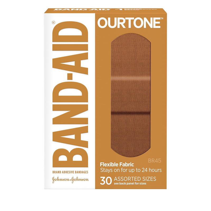 Band-Aid Brand OurTone Adhesive Bandages, BR45, 30/Count (119585)