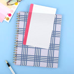 2025-2026 AT-A-GLANCE Simplified by Emily 8.5" x 11" Academic Weekly & Monthly Planner, Poly Cover, Lilac Plaid (EL39-901A-26)