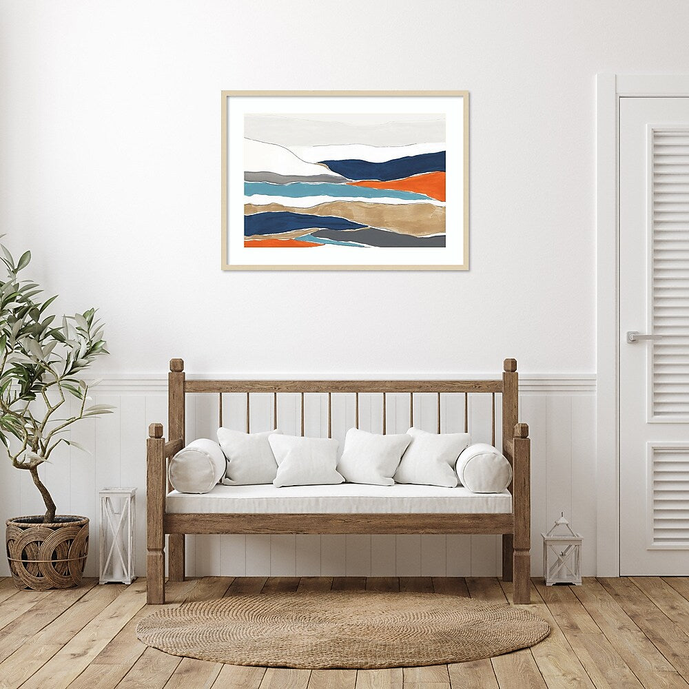 Amanti Art Orange Rolling Hills II by PI Studio Wood Framed Wall Art Print, 41" x 30" (A42675535439)