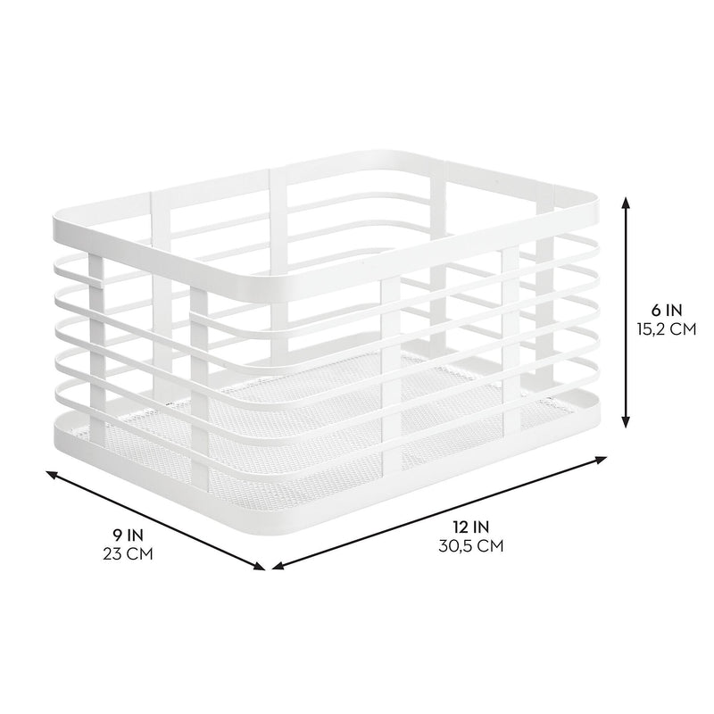 mDesign Steel Organizer, Matte White (25931)