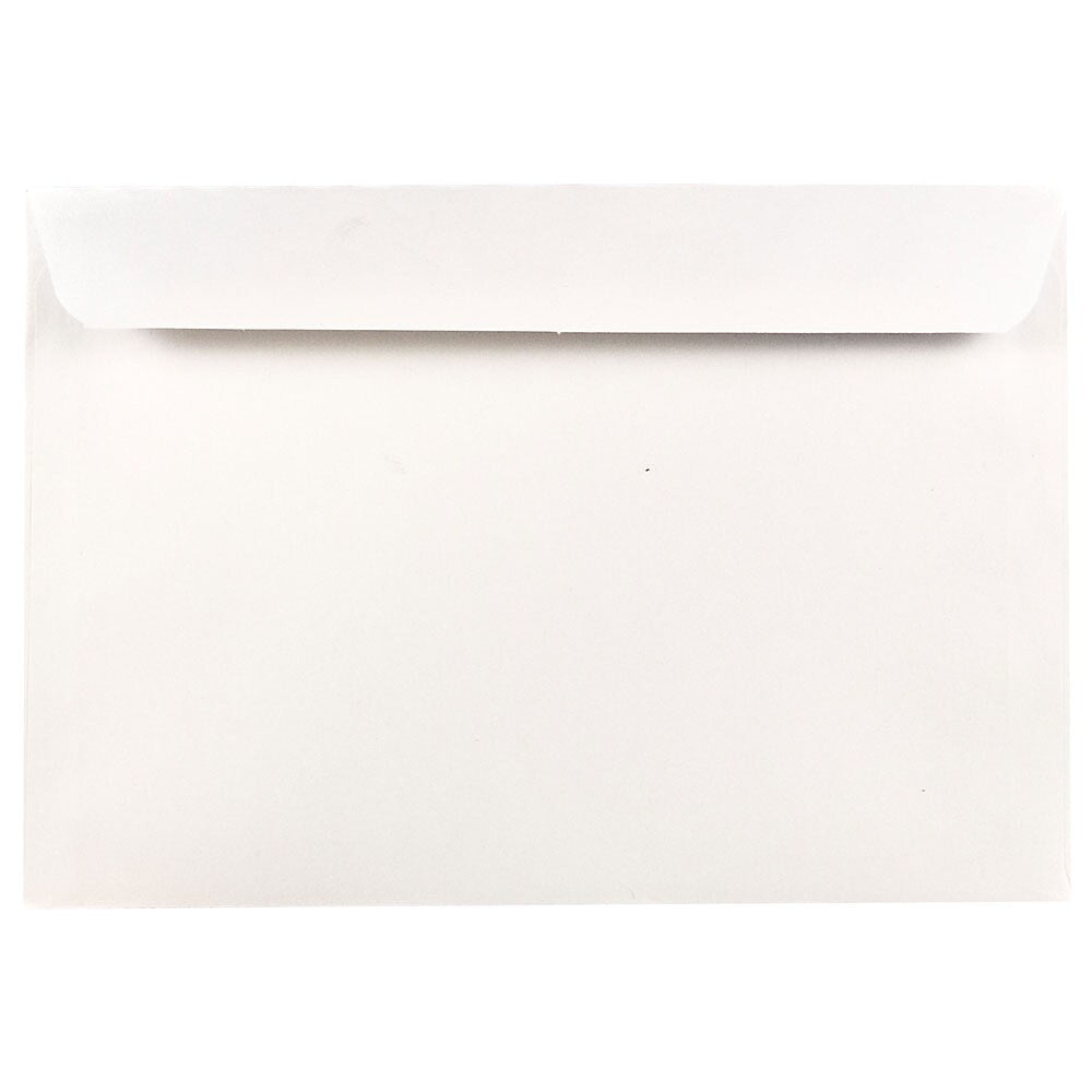 JAM Paper Booklet Envelope 6 1/2" x 9 1/2", White, 100/Pack (4241d)