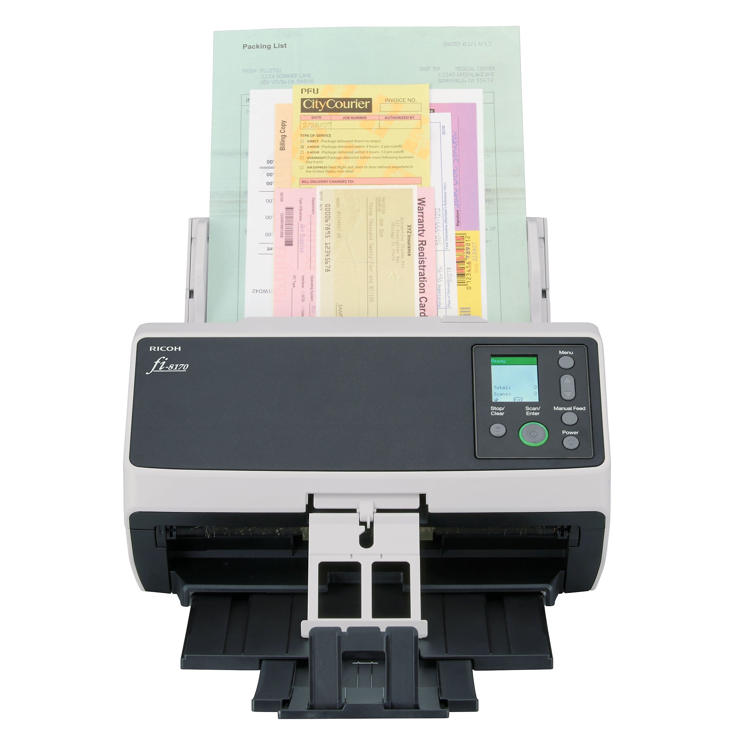 RICOH Fi 8170 PA03810-B055 Duplex Document Scanner, Black/White