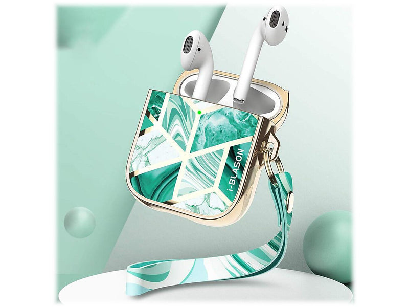 i-Blason Cosmo Case for Apple AirPods 1st/2nd Gen, Marble Green (AirPods2019-Cosmo-Jade)