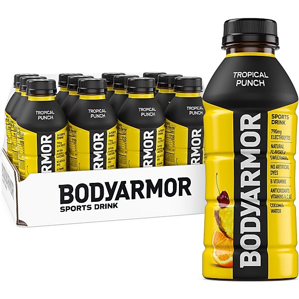 BodyArmor SuperDrink Tropical Punch Sports Drink, 16 Oz. Bottle, 12/Pack (100008-1.4)