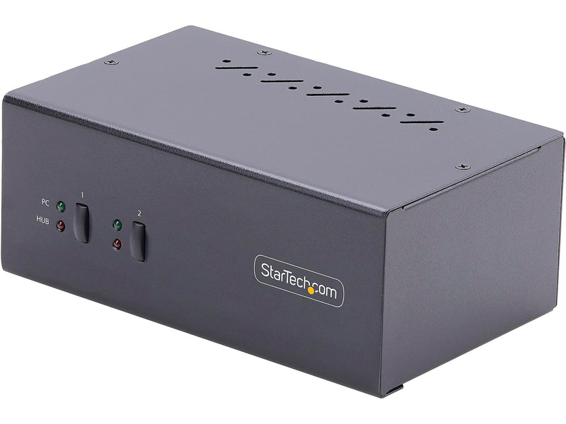 StarTech P2DD46A2-KVM-SWITCH USB DisplayPort 2-Port Dual-Monitor KVM Switch