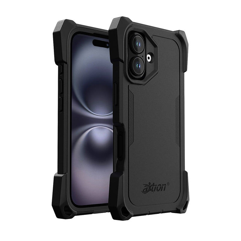 Joy Factory aXtion Edge MagSafe Waterproof Protective Case for iPhone 16, Shockproof, Black (CPA320S)
