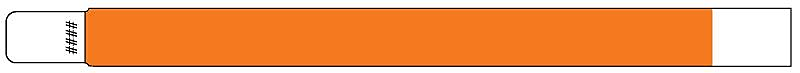 Orange Adult Tyvek Wristband, 10" x 1"