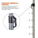 SHAX 6199 Work Umbrella and Stand Kit, Lightweight, (12966)
