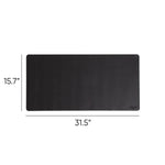 Smead Medium Vegan Leather Anti-Slip Desk Pad, 31.5" x 15.7", Charcoal (64833)