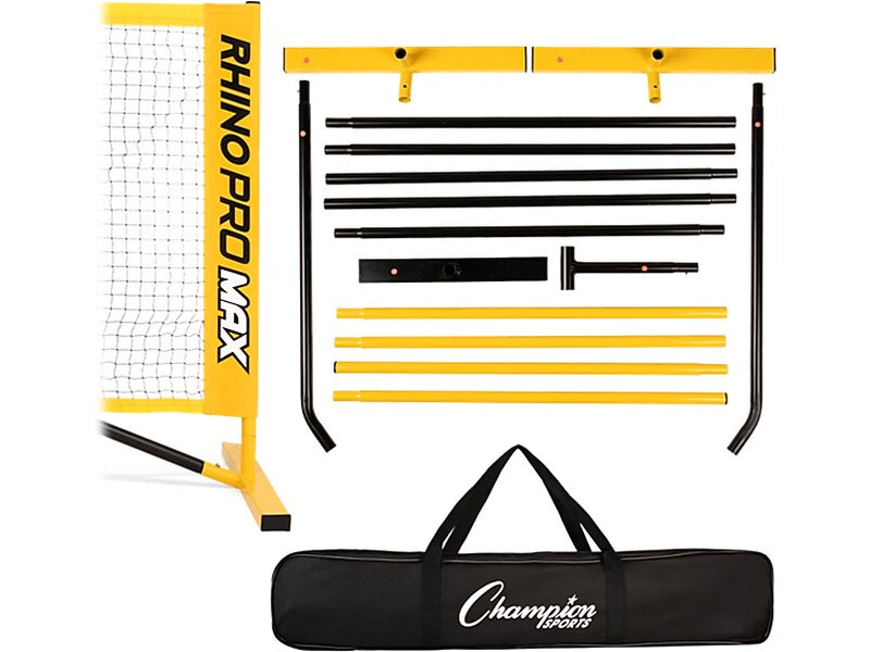 Champion Sports RHINO Port-A-Net System, Yellow/Black (PA18SET)