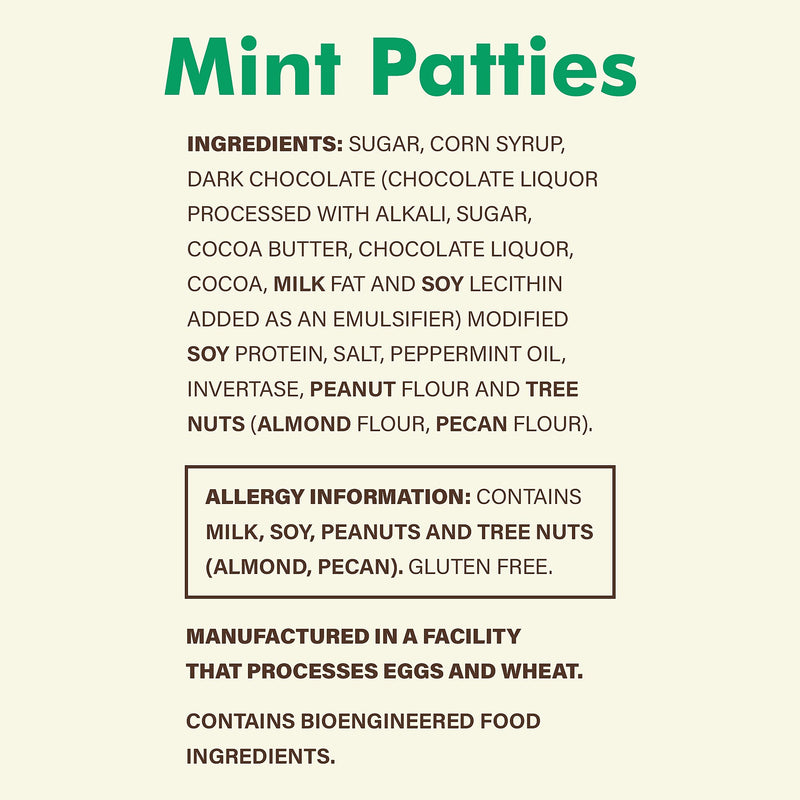 Pearson's Patties Dark Chocolate Mint Candy Bar, 3 lbs., 175/Carton (209-00558)