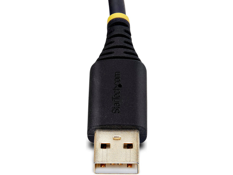 StarTech 10' USB-A to RS-232 Serial Adapter Cable, Male to Male, Black, 'DI Chip, COM Retention (1P10FFCN-USB-SERIAL)