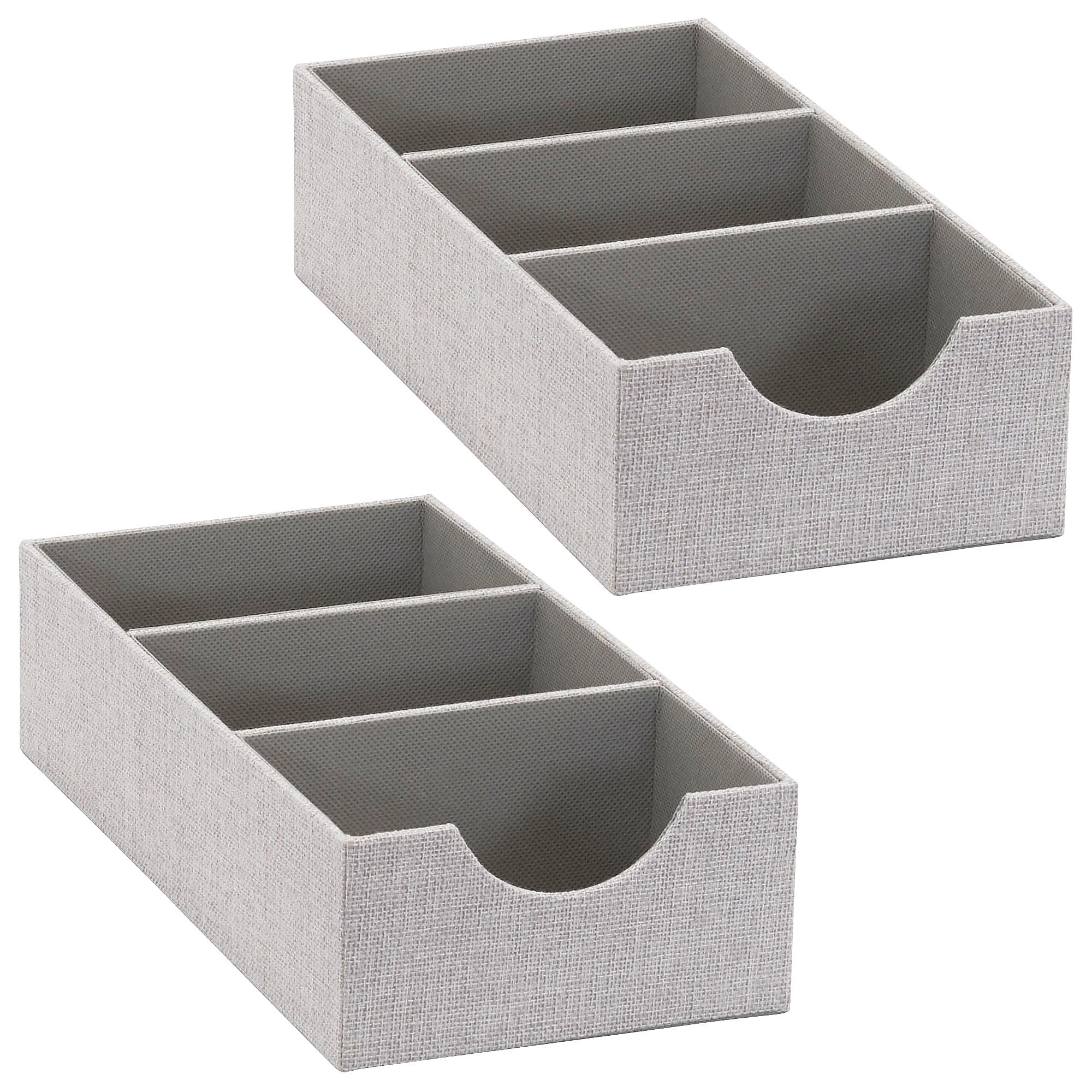 Household Essentials Organizer Tray, 3 Compartments, 2/Pack (7474-1)