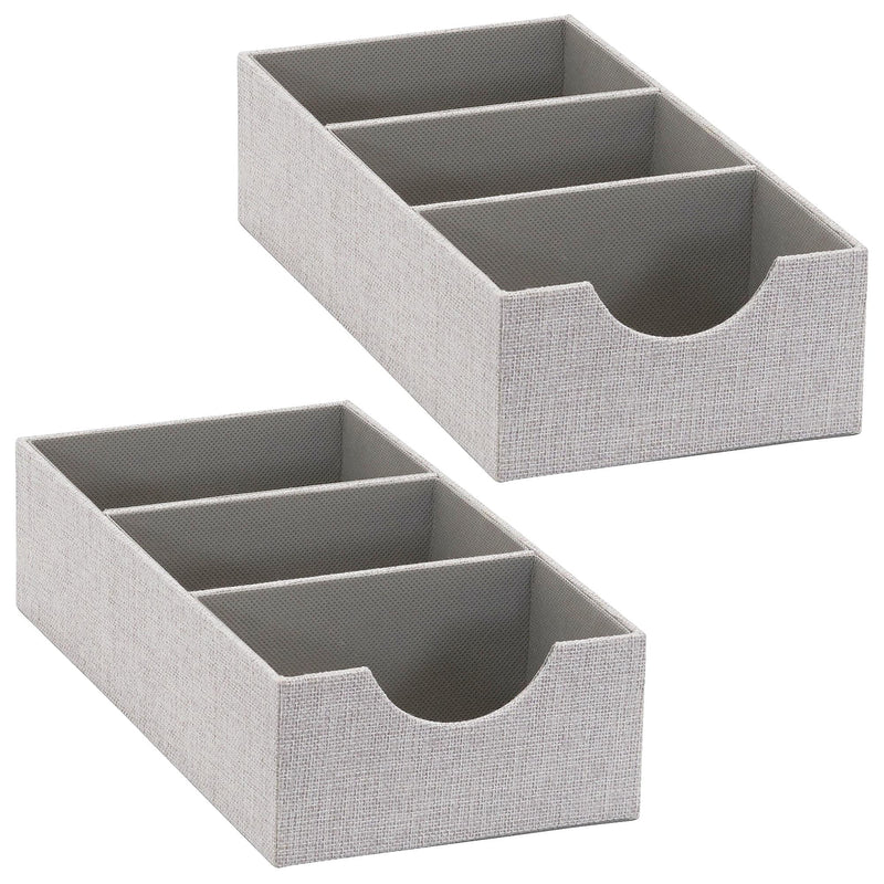 Household Essentials Organizer Tray, 3 Compartments, 2/Pack (7474-1)