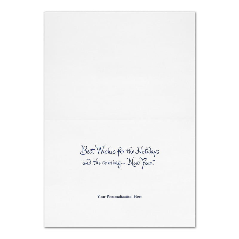 "Glistening Trees" Holiday Card w/ Silver Lined White Envelope, 100/BX