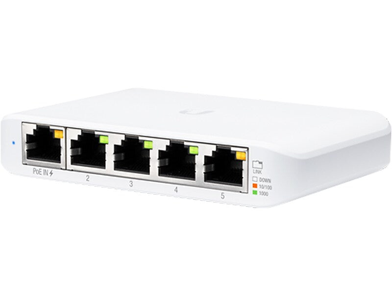 Ubiquiti UniFi Flex Mini 5-Port PoE Switch, 10Gbps, White (USW-FLEX-MINI)