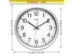 Infinity Instruments Obsidian ITC Wall Clock, 14"Dia. (12830SV-830)