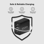 CODi 20W Dual Port Wall Charger, USB-C & USB-A Outputs, Black (A01102)