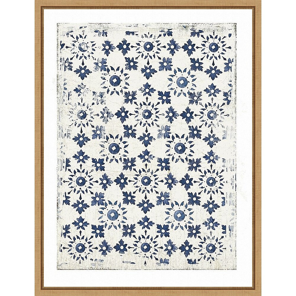Amanti Art Navy Geo III by Aimee Wilson Framed Canvas Wall Art Print, 18" x 24" (A42674833697)