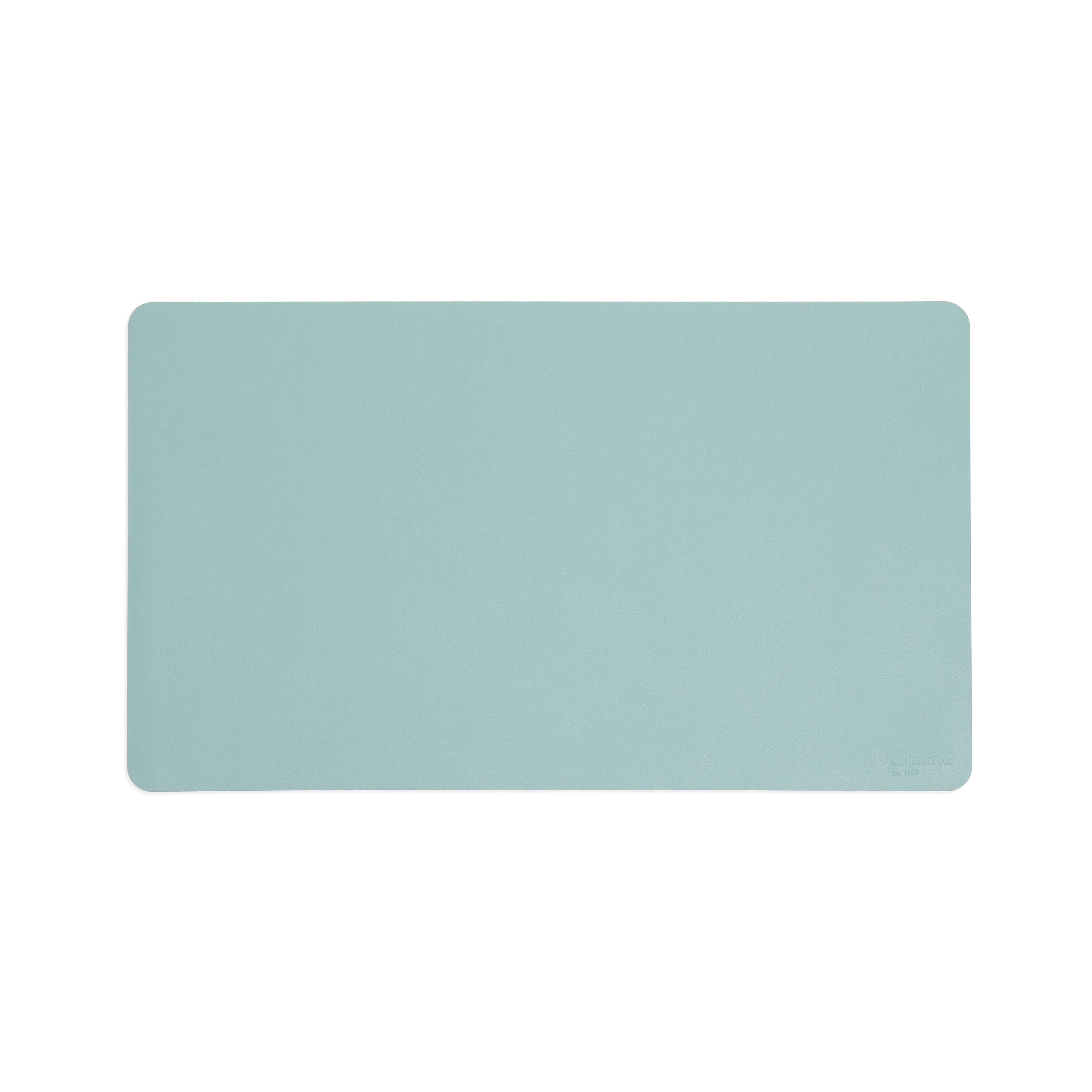 Smead Small Vegan Leather Anti-Slip Desk Pad, 23.6" x 13.7", Light Blue (64840)