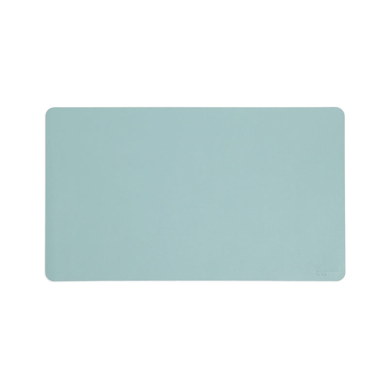 Smead Small Vegan Leather Anti-Slip Desk Pad, 23.6" x 13.7", Light Blue (64840)