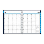 2025-2026 Blue Sky Collegiate 8.5" x 11" Academic Year Weekly & Monthly Planner, Plastic Cover, Navy (148672-A26)