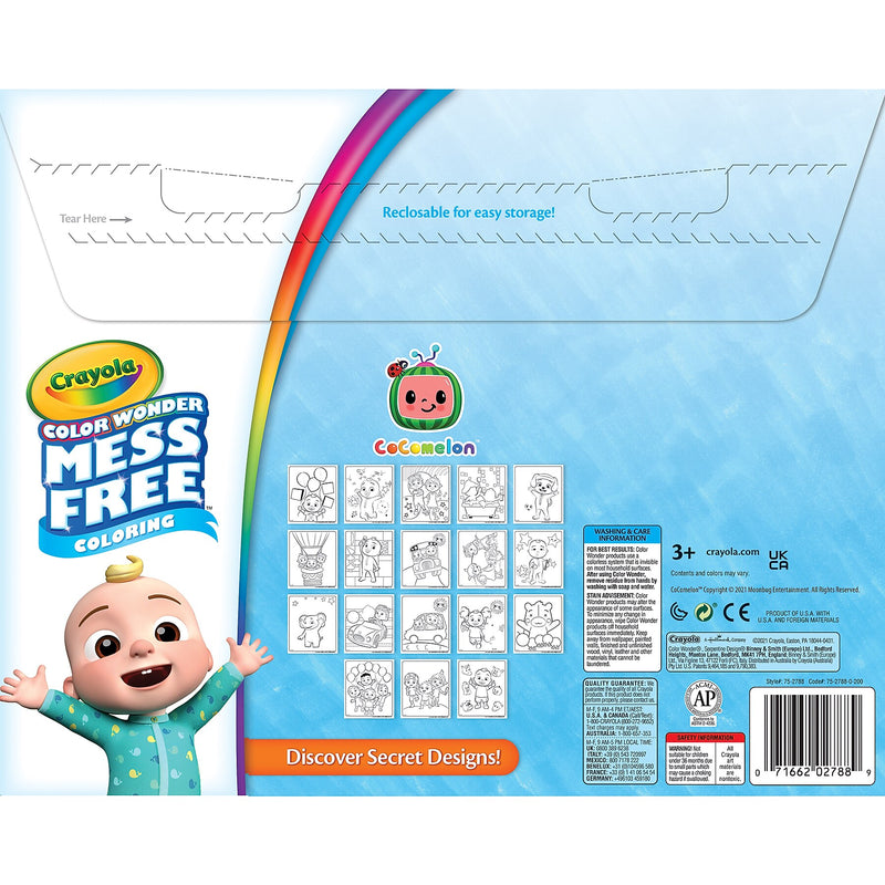 Crayola Color Wonder: Cocomelon Coloring Book, 18 Pages, 2 Sets/Bundle (BIN752788-2)