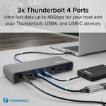 Plugable Thunderbolt 4 & USB4 HDMI Docking Station, 96W, Silver/Black (TBT4-UDX1)
