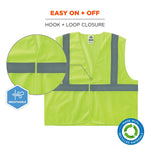 GloWear 8205HL-ECO High Visibility Sleeveless Vest, ANSI Type R Class 2, Lime, 2X/3X, (21987)