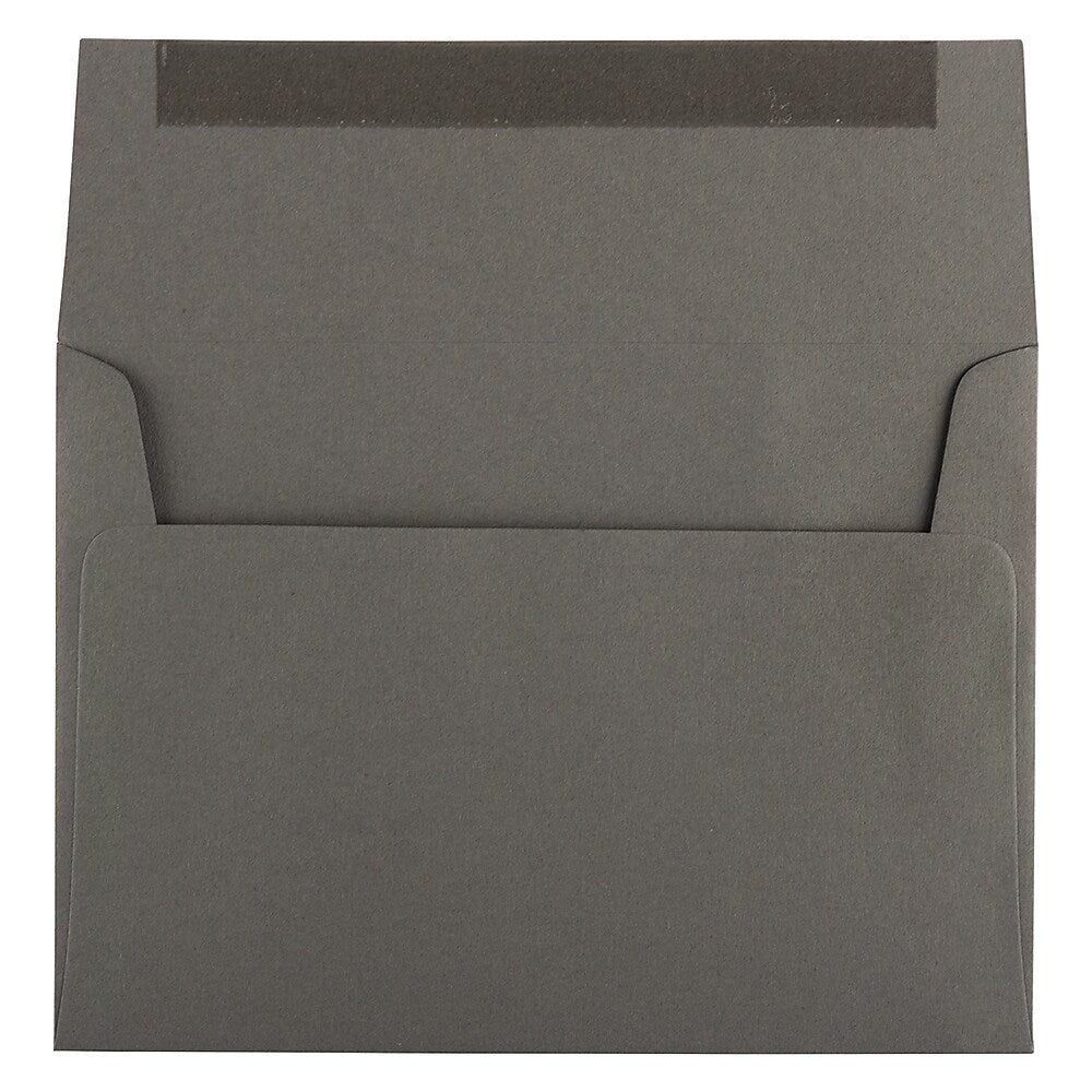 JAM Paper A7 Invitation Envelope 5 1/4" x 7 1/4", Dark Grey, 100/Pack (36396434d)
